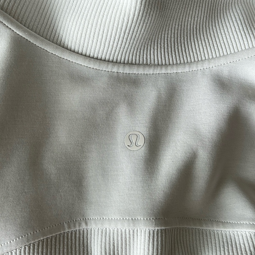 Lululemon Brushed Softstreme Ribbed Half Zip and High Rise Short 4” Bone Set - Picture 13 of 16